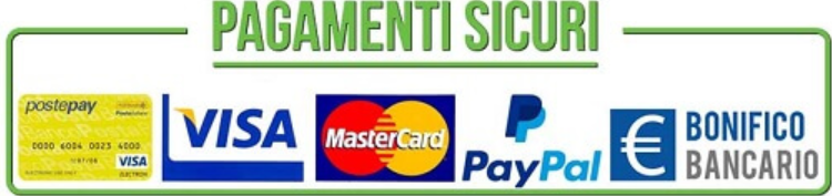 Modalità di pagamento: carte, bonifico, PayPal